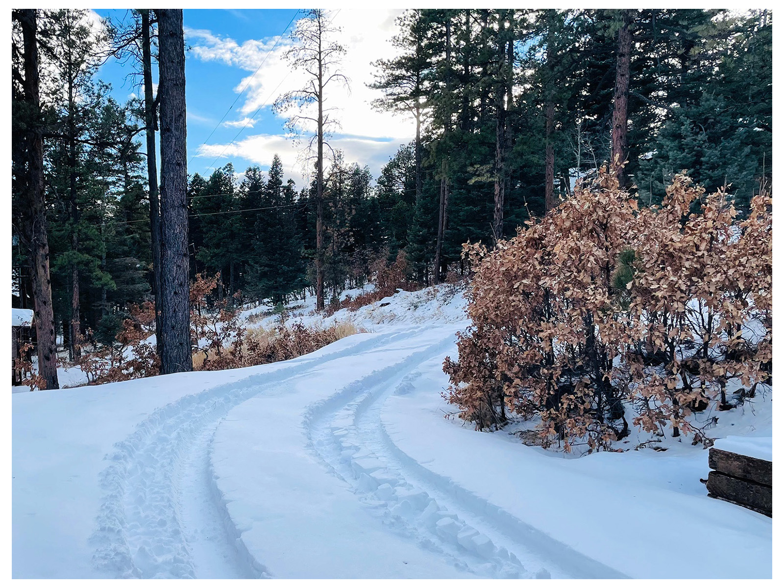 Steep winter roads in Cuchara, Colorado Steep winter roads in Cuchara, Colorado